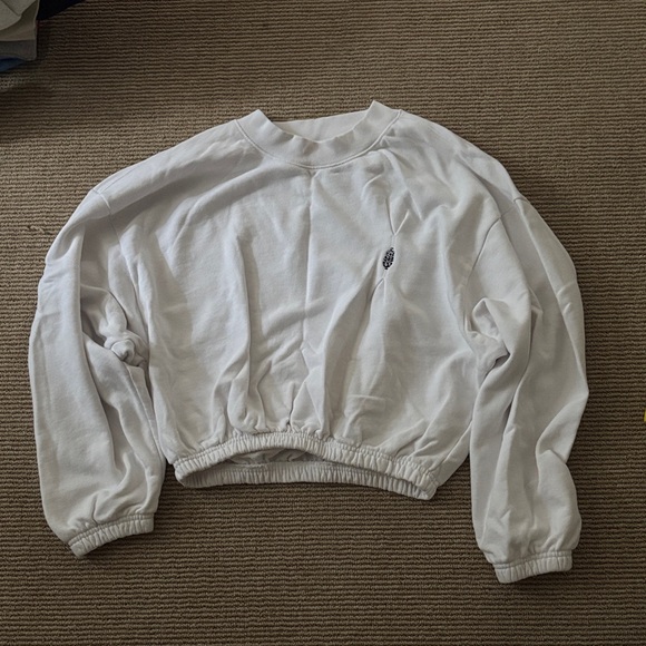 FP Movement by Free People Jackets & Blazers - White Cropped Freepeople Sweatshirt